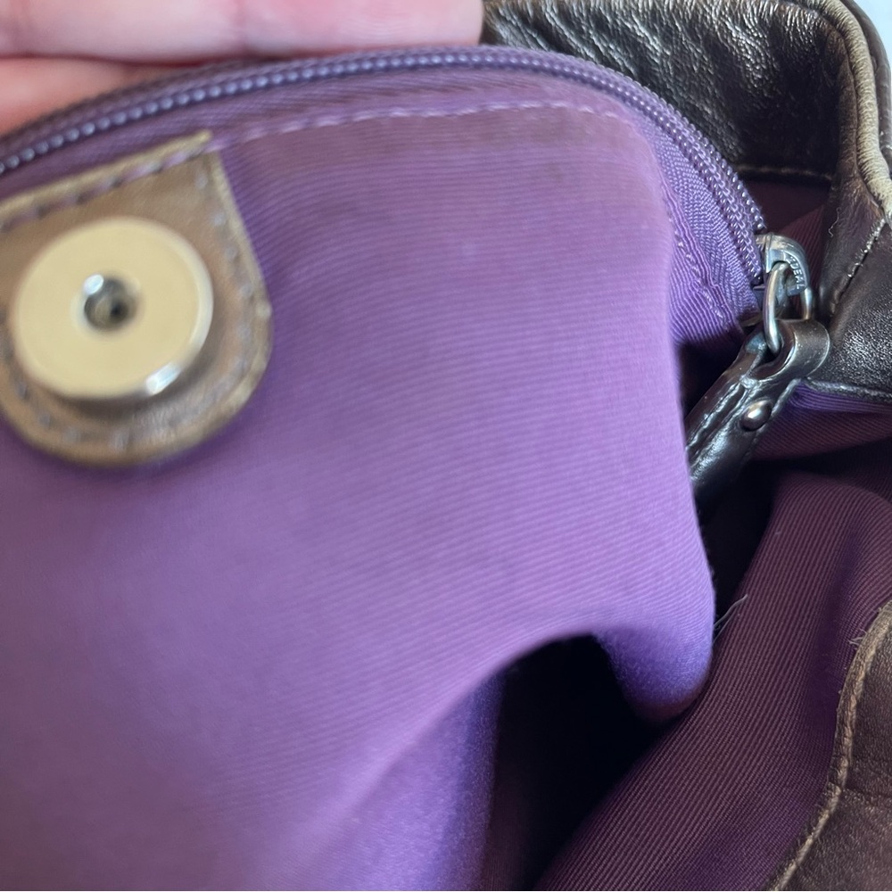 ON HOLD-Coach Metallic Bronze Leather Tote with Wristlet - Picture 15 of 16